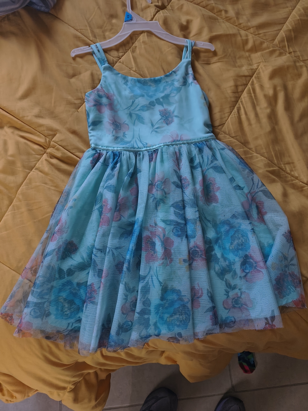 Zhenzi Aqua Floral Swim Top